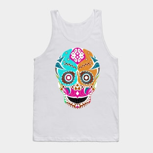 kawaii mexican skull in ecopop catrina of the death smile art Tank Top